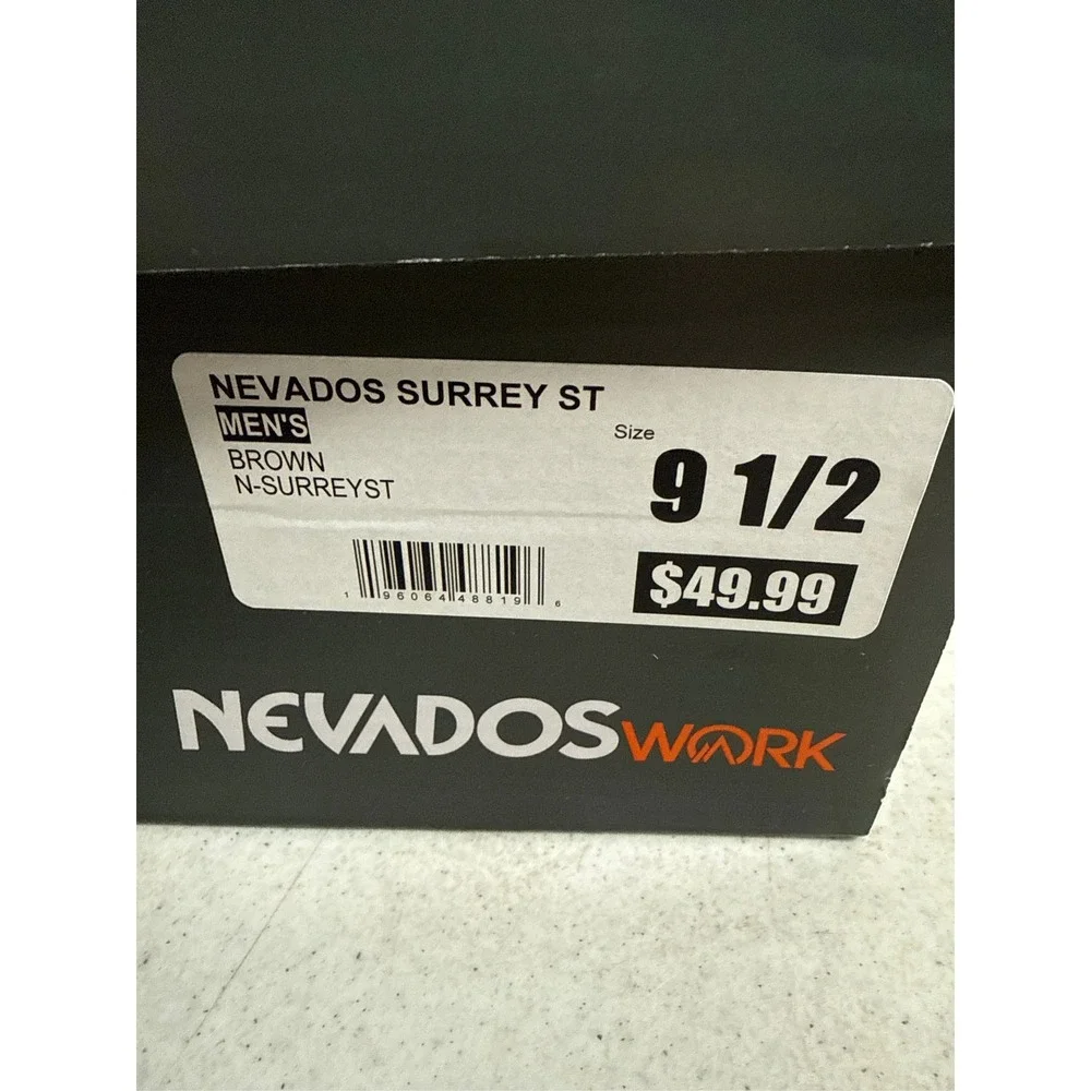 Nevados Surrey Steel Toe Men's Work Boots - Brown, Size 9.5